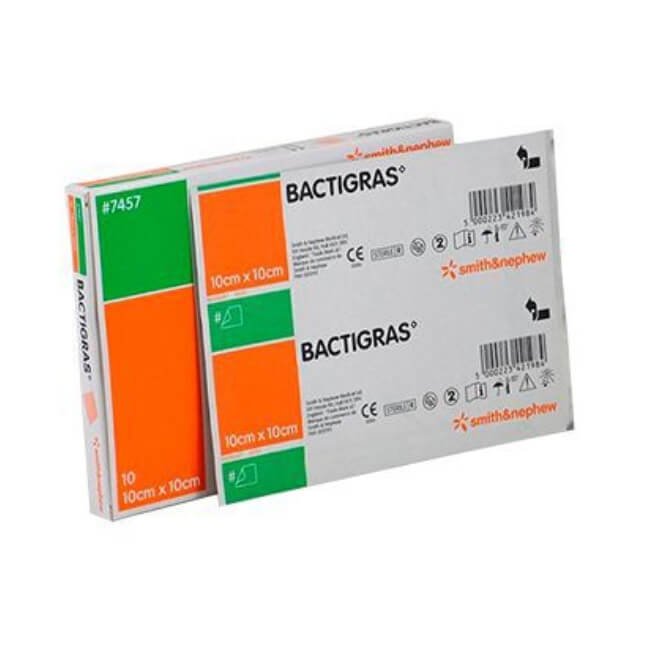 Gasa parafinada + Clorhexidina 10x10cm